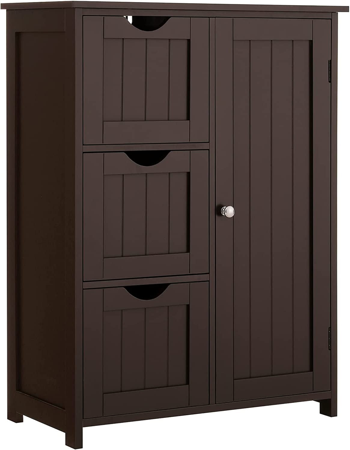 KESHENGDA Bathroom Floor Linen Storage with Glass