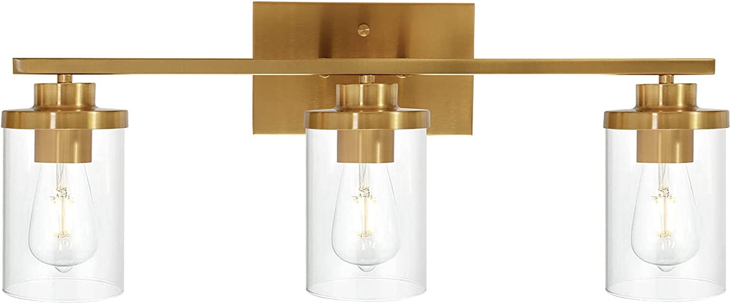 KESHENGDA Bathroom Vanity Lighting Modern Brushed Brass 3Light with