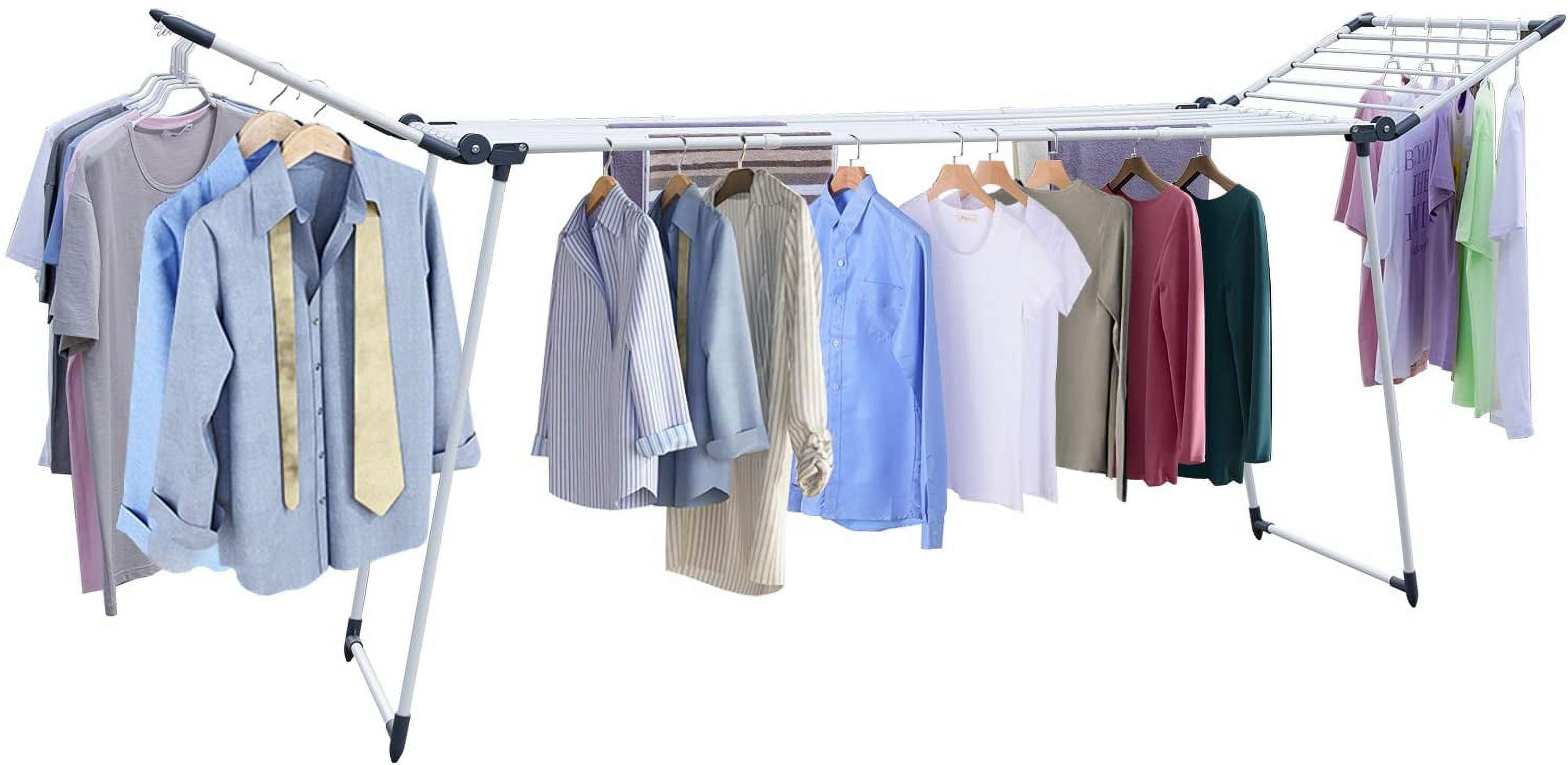KESHENGDA Clothes Drying Rack, Gullwing Laundry Rack Adjustable and