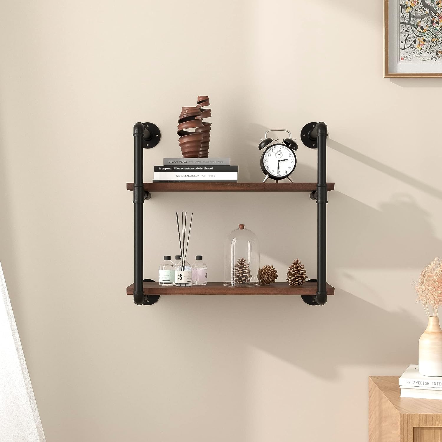KESHENGDA Industrial Pipe Shelving,Iron Pipe Shelf,Industrial Bathroom