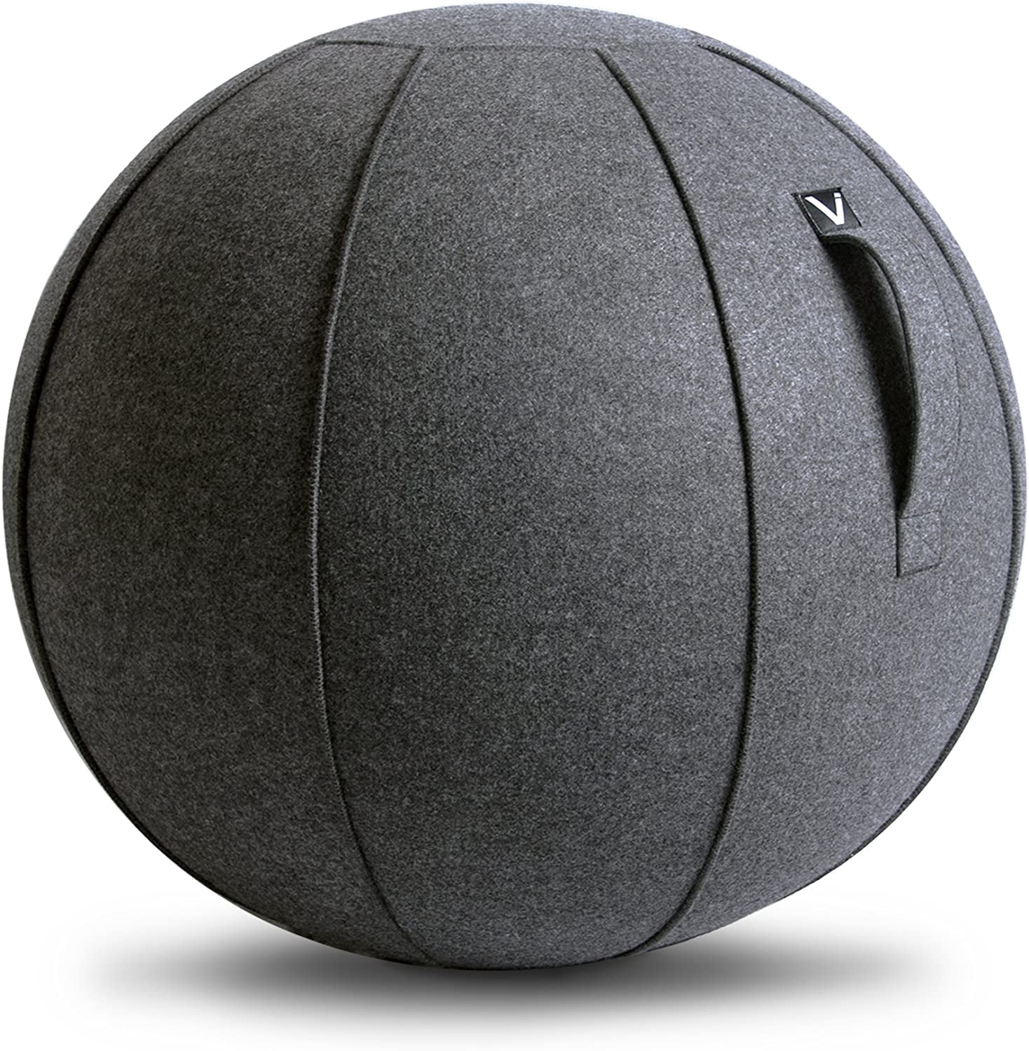 KESHENGDA Luno Exercise Ball Chair, Anthracite Cover, Felt, Max Size 25 to 26 inches, for Home Offices, Balance Training, Yoga Ball