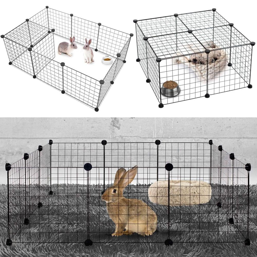 KESHIAA Pet Playpen, Foldable Metal Exercise Pen Small Animal Cage