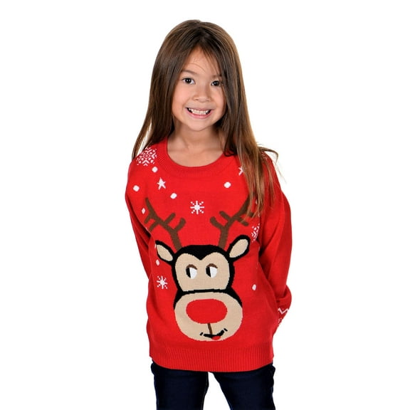 KESIS Children Happy Rudolph Ugly Christmas Sweater 2Y