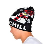 KESIS Chill Snowman Ugly Christmas Beanie One Size Dk Navy