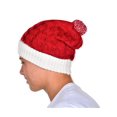 thumbnail image 1 of KESIS Santa Christmas Cable Knitted Beanie One Size Red, 1 of 3