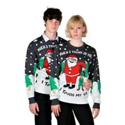 KESIS Ugly Christmas Sweater Santa Elf Charcoal 2X-Large