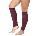 thumbnail image 1 of KESIS Women's Cable Knit Leg Warmers Knitted Crochet Long Socks Burgundy, 1 of 6