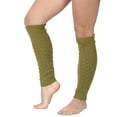 thumbnail image 1 of KESIS Women's Cable Knit Leg Warmers Knitted Crochet Long Socks Olive, 1 of 4