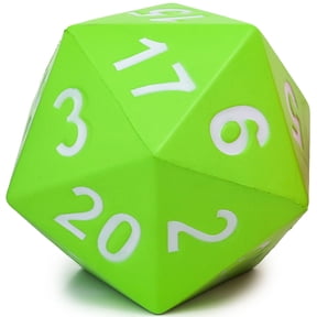 KESS: Giant D20 Foam Dice - Green - 5" Oversized, 20-Sided Tabletop RPG Accessory, Collectible Decor, Roleplaying Game Piece, Outdoor Play-Pool-Beach