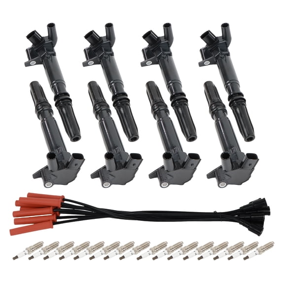 KESSOCCO 8Pcs Ignition Coils 16Pcs Iridium Spark Plugs 8Pcs Spark Plug Wires For 10-14 Ford F-150 6.2L V8 UF631