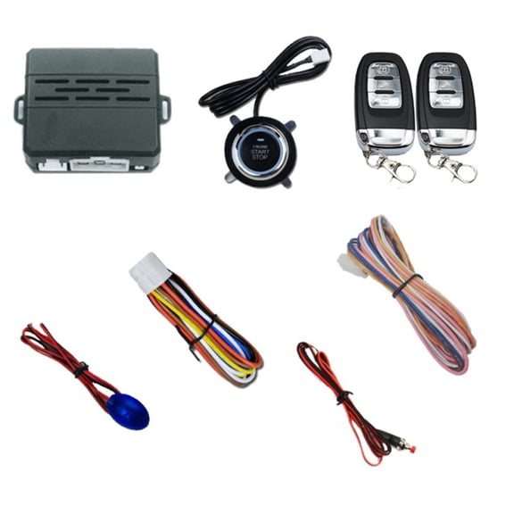KESSOCCO New 1 Set Universal Car Alarm Remote Start Keyless Push Start System Fit for 12V Car
