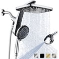 thumbnail image 1 of KESTE 12 Inch High Pressure Rain Shower Head with Handheld Spray Combo, 3+8+1 Spray Setting, Built-in Magnetic Docking, Dual Showerheads for Bathroom, Anti-Clog,Silver Chrome, 1 of 9