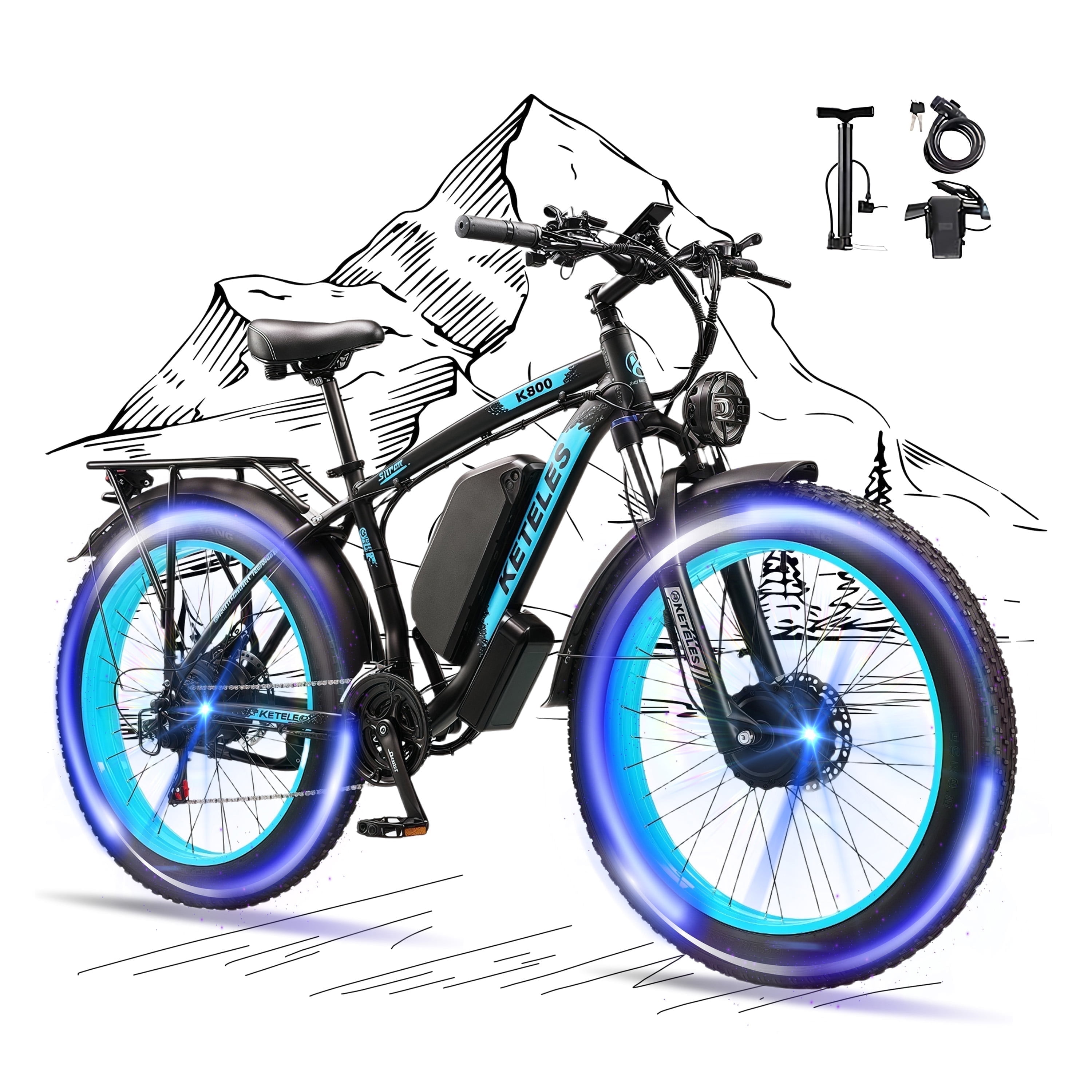 Ridstar Ebikes for Adults,30mph 1500W Electric Bike,48V 15.6