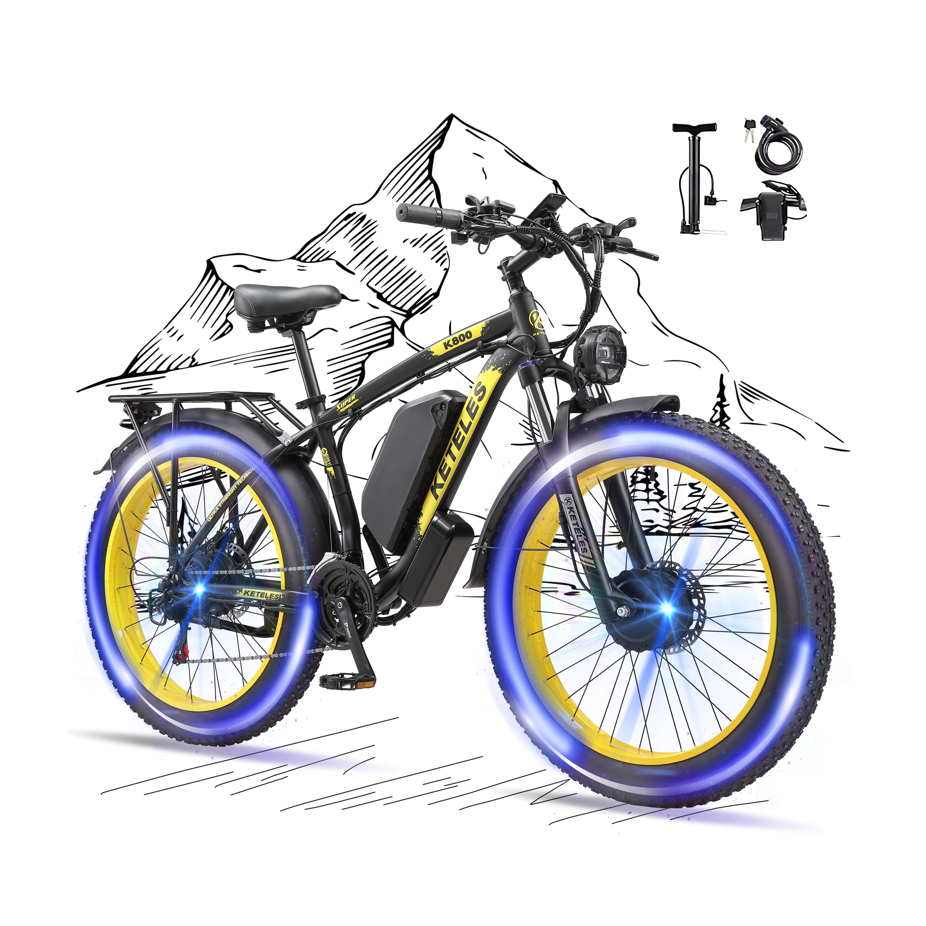 KETELES 2000W Electric Bike for Adults, 26 Fat Tire Philippines Ubuy