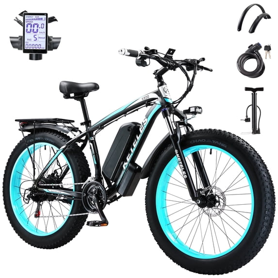 KETELES 26" Fat Tire Electric Mountain Bike for Adults, 750W Ebike, 21 Speed Electric Bicycles, 48V 15Ah Removable Battery, 60Miles Long Range, Dual Hydraulic Brakes, UL2849