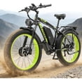 thumbnail image 1 of KETELES Electric Bike for Adults , AWD Ebike Dual Motor Peak 2000W, 26'' Fat Tire Mountain Ebikes with 48V 23AH Battery Front suspension ​​Electric Bicycle, 21 Speed Dirt Bikes UL 2849., 1 of 7