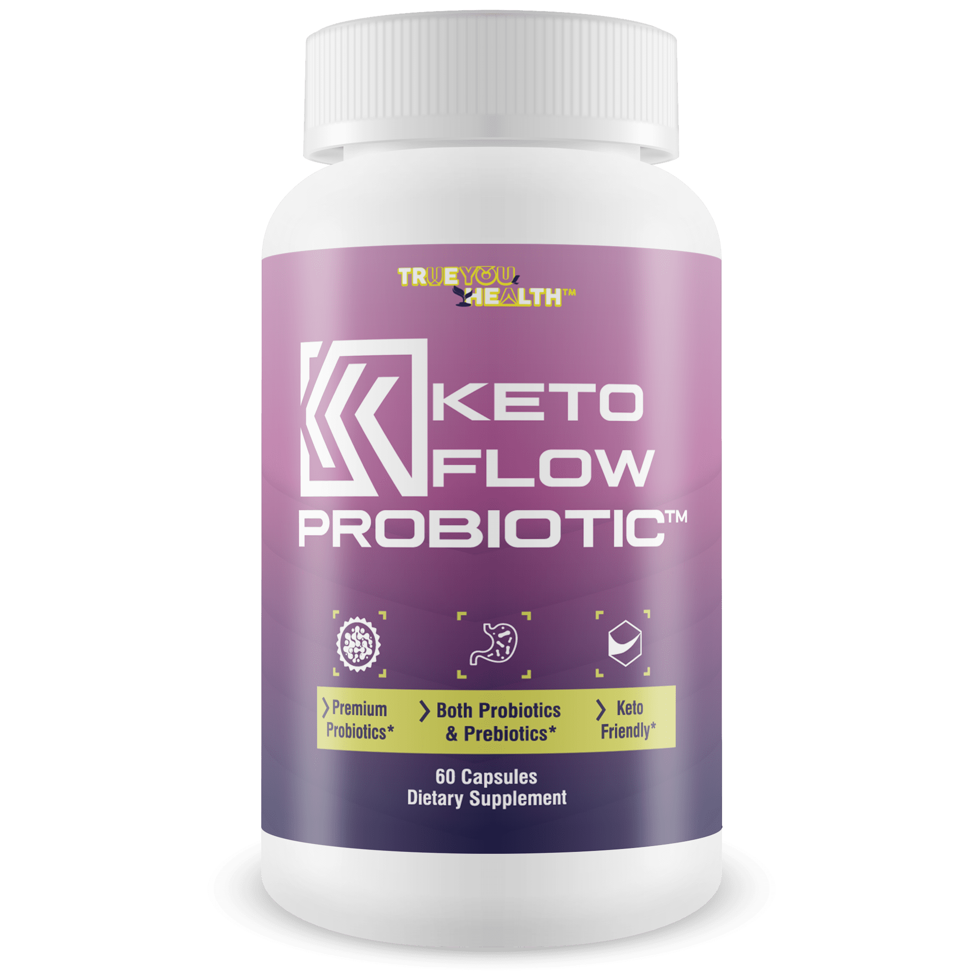 KETO FLOW PROBIOTIC - Premium Probiotics & Prebiotics - Keto Friendly Probiotic Formula - 40 Billion CFU - Promote Healthy Gut Biome - Immune Support & Digestive Support - Aid Energy, Bloating Relief