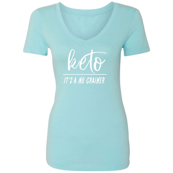 KETO IT'S A NO GRAINER Womens V-Neck T-Shirt