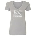 thumbnail image 1 of KETO IT'S A NO GRAINER Womens V-Neck T-Shirt, 1 of 3