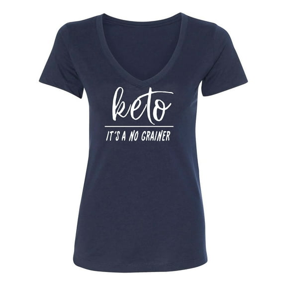KETO IT'S A NO GRAINER Womens V-Neck T-Shirt