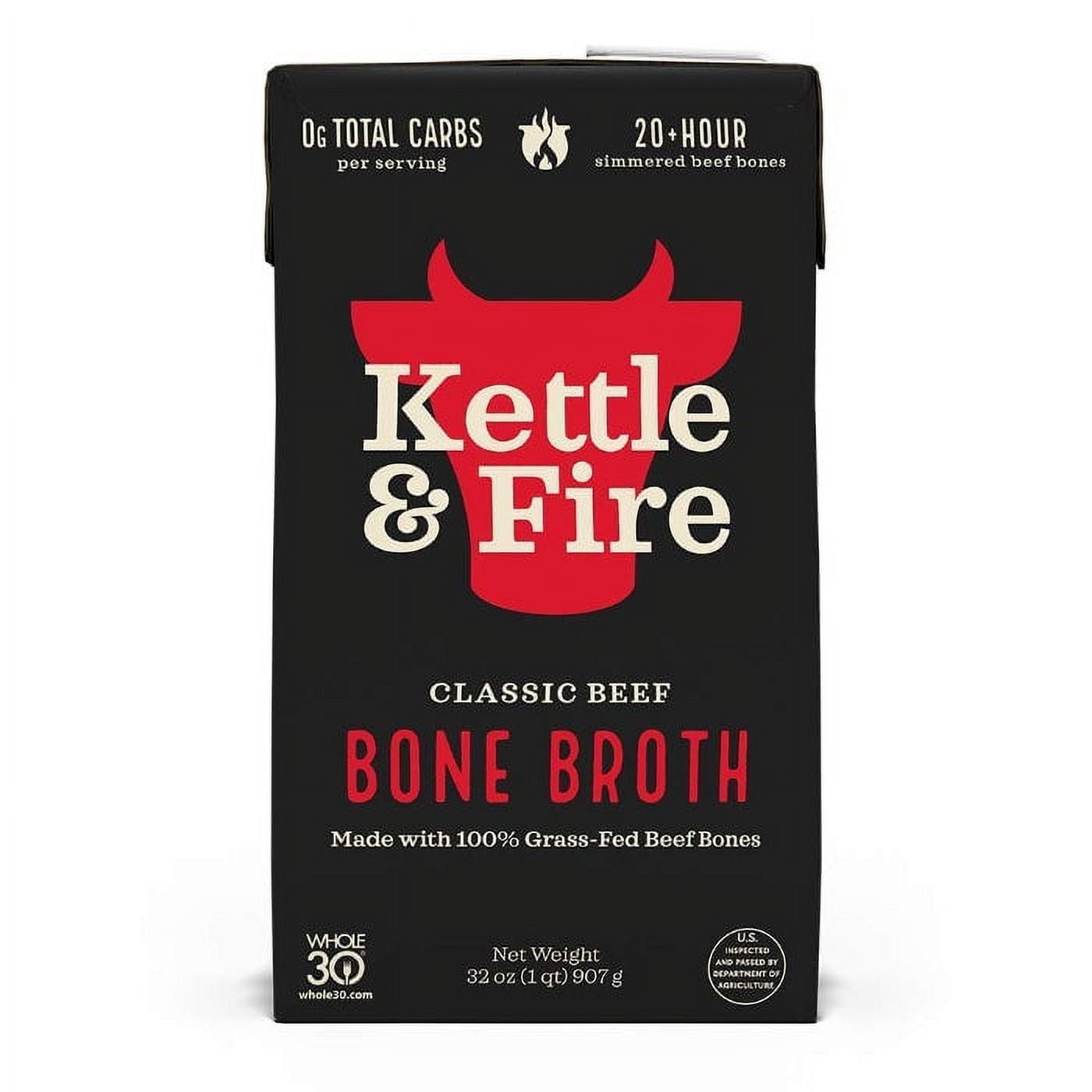 KETTLE AND FIRE BROTH BEEF BONE 32 OZ Pack of 6