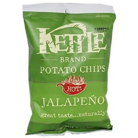 KETTLE BRAND HOT JALAPENO CHIPS 2 oz Each ( 6 in a Pack )