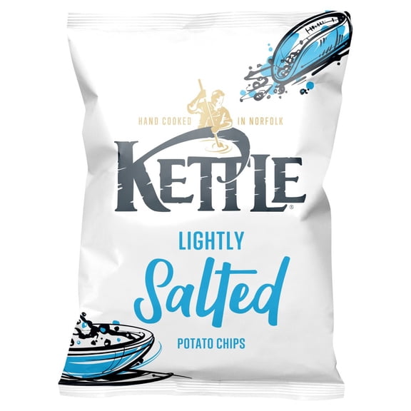 KETTLE Chips Lightly Salted Sharing Crisps 130g (pack of 12)