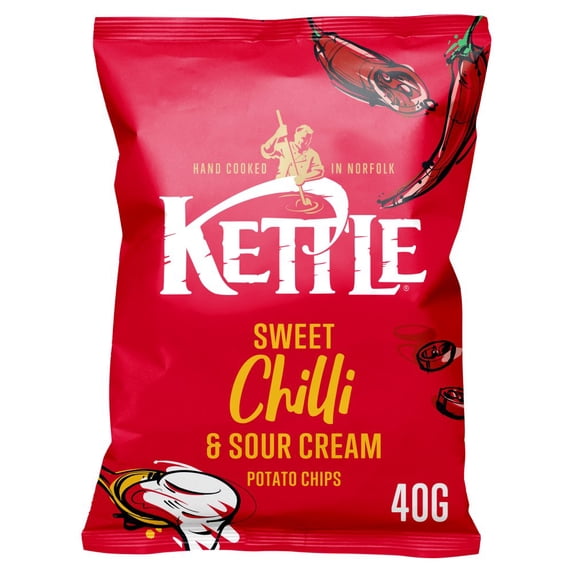 KETTLE® Chips Sweet Chilli & Sour Cream Crisps 40g (pack of 18)
