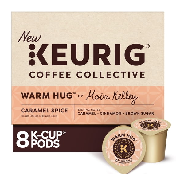 Keurig Coffee Collective, Warm Hug by Moira Kelley, Caramel Spice Flavored K-Cup Coffee Pods, 8 Count