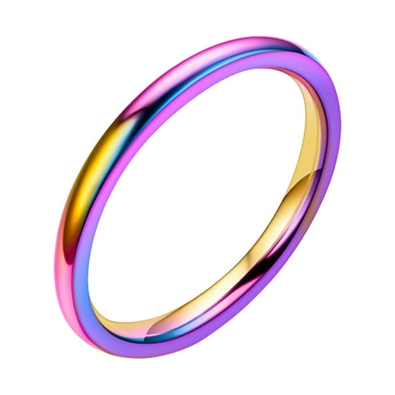KEUSN Fashion Contracted 2MM Fine Hand Polished Women's Tail Ring Couple Ring Jewelry Gift