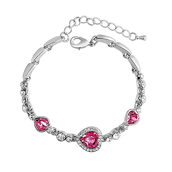 KEUSN Love Heart Bracelet Fashion Women's Bracelet Wrist Bangle Girls Bracelet Chain Accessories Holiday Gifts