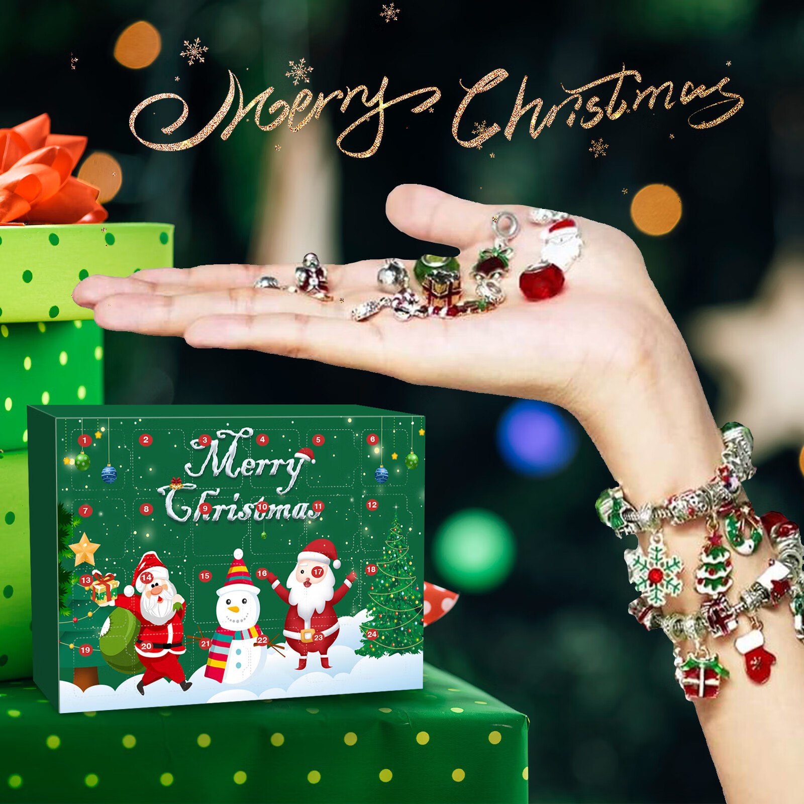 KEVCHE 2022 Christmas HandTorn Calendar Gift Surprise Calendar 24 Days