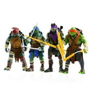 KEVCHE 3.93" Movie Teenage Mutant Ninja Turtles Figures Toys Original Classic Collection TMNT Action Figures (Pack of 4)