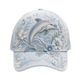 thumbnail image 1 of KEVCHE 3D Ocean Creatures Embroidery Cap,Adjustable Cotton Baseball Cap,Raised Embroidered Sea Animal Hat for Beach Travel, 1 of 6