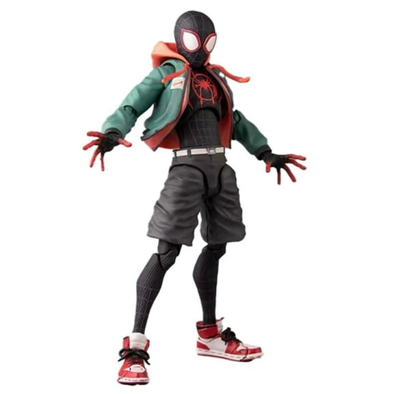 KEVCHE 5.9" Miles Morales Action Figure Toys, So Cool Miles Morales Action Figure Toys Tabletop Decoration, Miles Morales Figure Birthday Halloween Gift for Kids and Show Fans, Age 3+