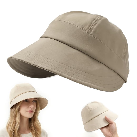 KEVCHE Adjustable UPF Sunscreen Baseball Hat, Lightweight Breathable Wide Brim UV Protection Hat for Hiking Camping, Washed Cotton Daddy Cap for Men Women