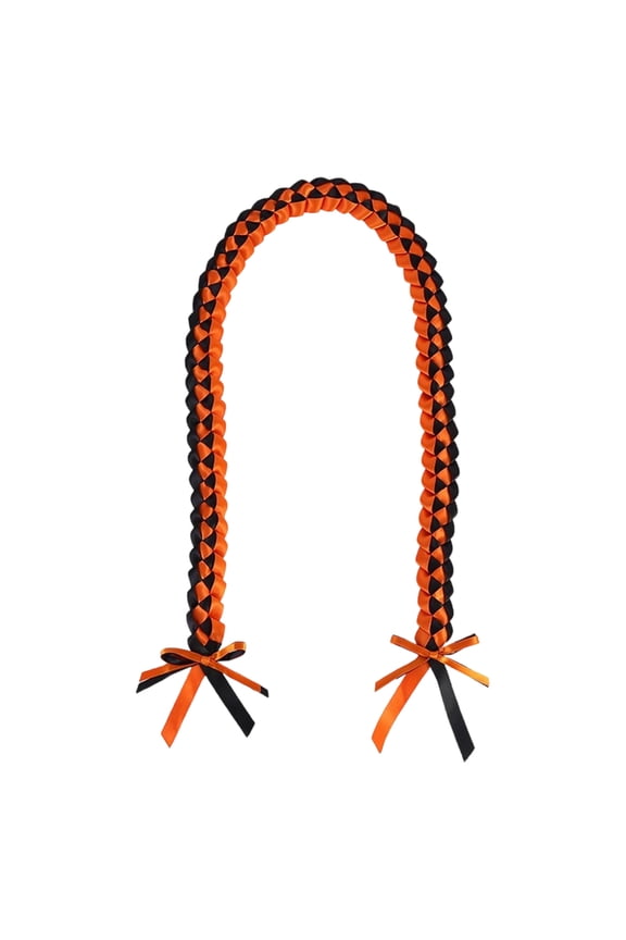 Braided Honor Rope Graduation Necklace Handmade Ribbon Rope Leis Graduation Bracelets Necklaces for High School College Exquisite Ribbon Bow Closure Graduation Jewelry Gifts