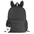 thumbnail image 1 of KEVCHE Bunny Ear Backpack with Cute Pendant for Students, Lightweight Daypack with Adorable Plush Bunny Ears, School Bag Book Bag Travel Backpack , Durable Casual Rucksack for Students, 1 of 9