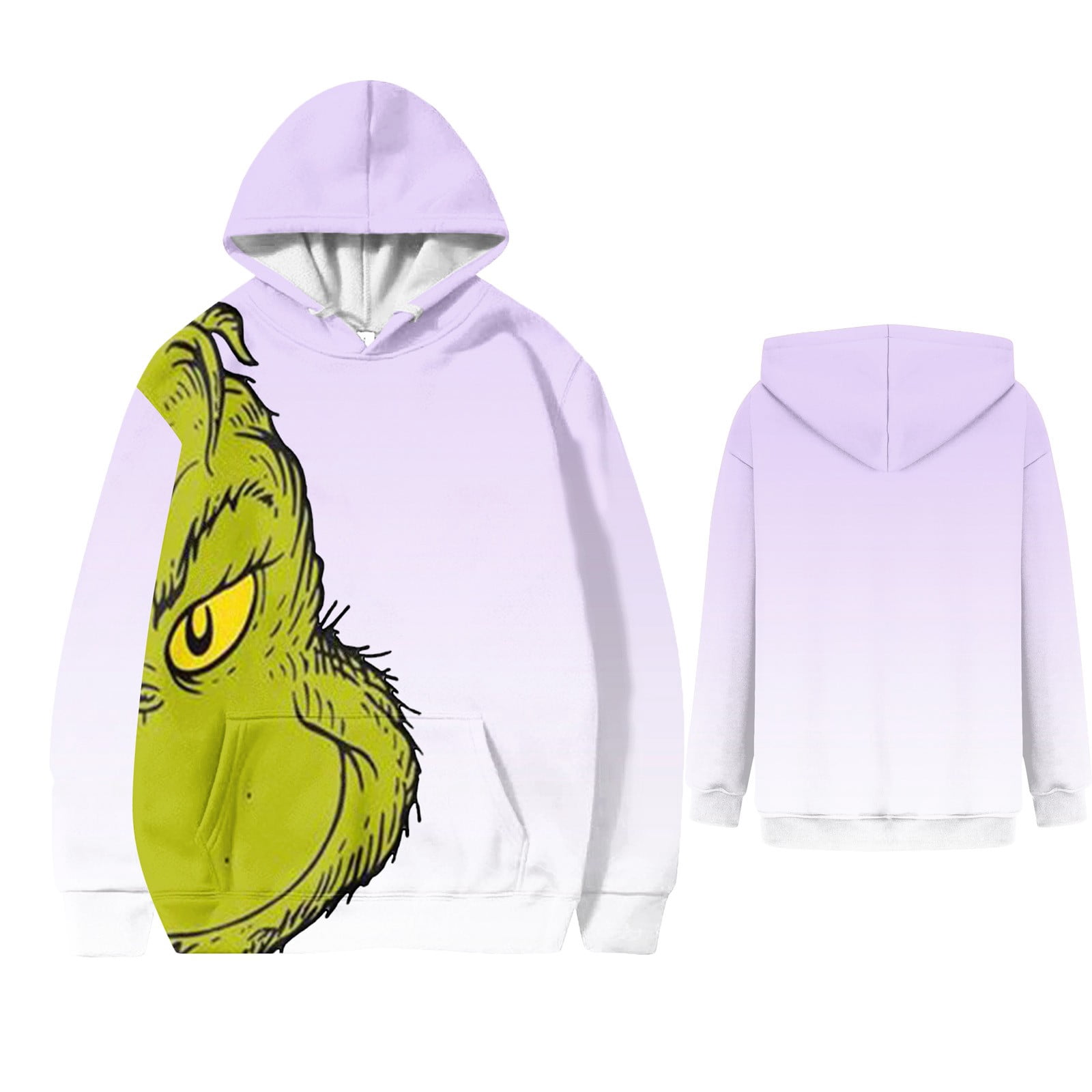 KEVCHE Christmas Clothing Grinch Costume Hoodie Grinch Men And Women's ...