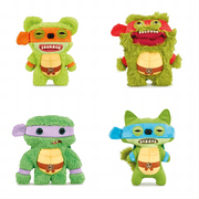 KEVCHE Fuggler x Teenage Mutant Ninja Turtles, Fuggler 9" Stuffed Animals, Pack of 4 Fuggler Funny Ugly Monster Toys for Kids Age 4+ (Box not Included)
