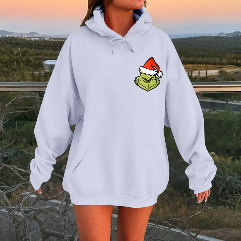 KEVCHE Grinch Clothes Christmas Shirts Grinch Womens Hoodies - Main Image