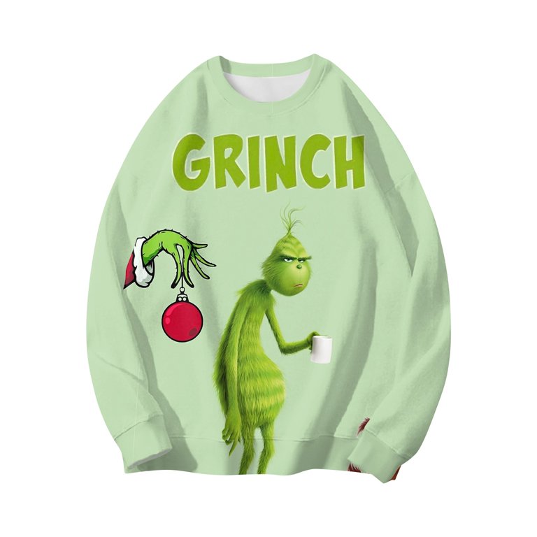 KEVCHE Grinch Clothing Christmas Hoodie Grinch Women&rsquo;s Casual 