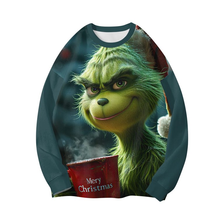 KEVCHE Grinch Clothing Christmas Hoodie Grinch Women&rsquo;s Casual 