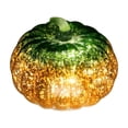 thumbnail image 1 of KEVCHE Halloween Glass Pumpkin Decoration with Warm LED Light,Glitter Accent Battery Operated Tabletop Lamp for Indoor Outdoor Mantel Shelf Display,Glowing Halloween Pumpkin Decoration, 1 of 6