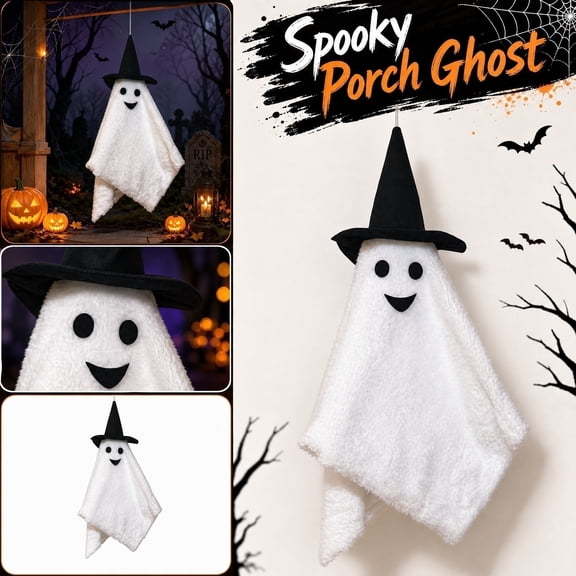 KEVCHE Halloween Standing and Hanging Ghost Witch Decoration, Outdoor Porch Yard Party Prop with Sun-Proof Rain-Resistant Fabric, Versatile 2-in-1 Design for Tree Eave and Haunted House Display