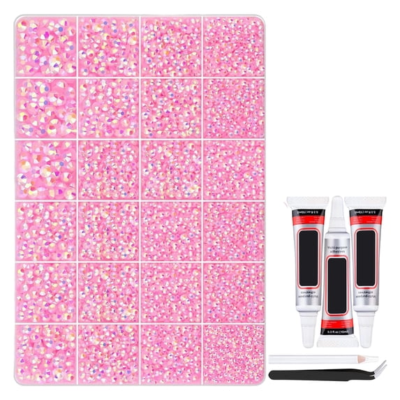 KEVCHE Resin Jelly Rhinestone Set for Phone & Nail Art, Complete DIY Bedazzling Kit with Colorful Stones, Glue, Pen and Tweezers for Crafting