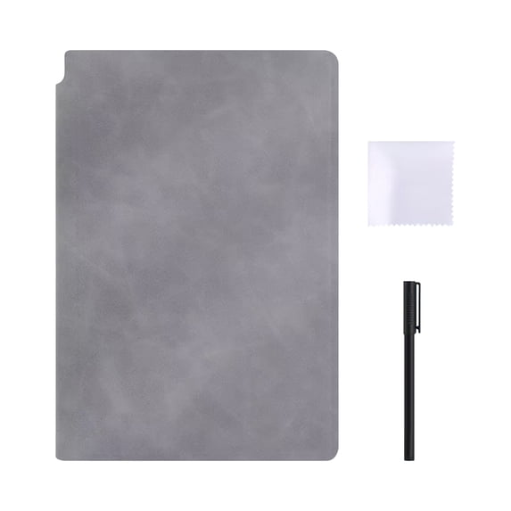 KEVCHE Reusable A5 Dry Erase Notebook Include a Wipeable Pen and Rag,6.54x9.53 Inch Erasable Notebook Whiteboard Notebook,Wipeable Notebook for Office and Taking Notes