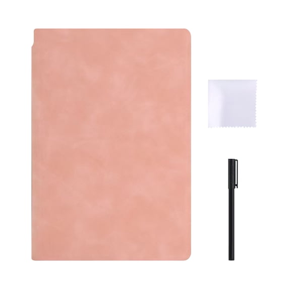KEVCHE Reusable A5 Dry Erase Notebook Include a Wipeable Pen and Rag,6.54x9.53 Inch Erasable Notebook Whiteboard Notebook,Wipeable Notebook for Office and Taking Notes