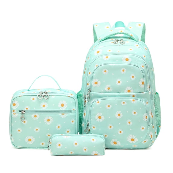 KEVCHE School Bookbag with Lunch Pouch and Pencil Holder,Spacious Lightweight Daypack for Commuting and Weekend Travel,Durable School Bookbag Backpack for Back to School Gifts