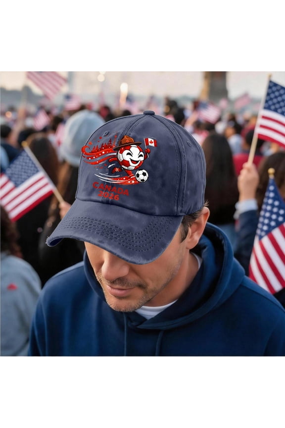 Soccer Baseball Cap 2026 Cup Hat, 2026 Soccer Lover Fans Supporters Cotton Hat, Unisex Adjustable Washed Dad Cap for Men Women